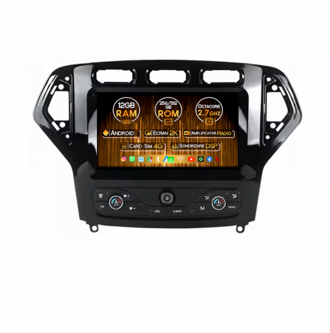 Mondeo 2007-2011 - Navigatie dedicata Ford Mondeo 2007-2010 Butoane Sus, 12GB RAM 256GB ROM, Android, Rezolutie 2K, Display QLED, 9", DSP, Carplay, Android Auto, Internet, Youtube, Waze, Wi Fi, USB