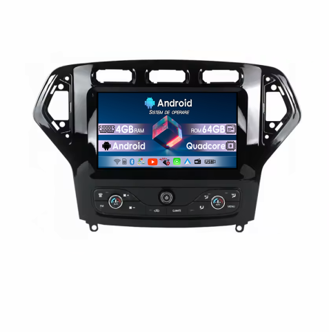 Mondeo 2007-2011 - Navigatie dedicata Ford Mondeo 2007-2010 Butoane Sus, 4GB RAM 64GB ROM, Quadcore, Android, Display QLED  9", DSP, Carplay&Android Auto, Suport camere AHD