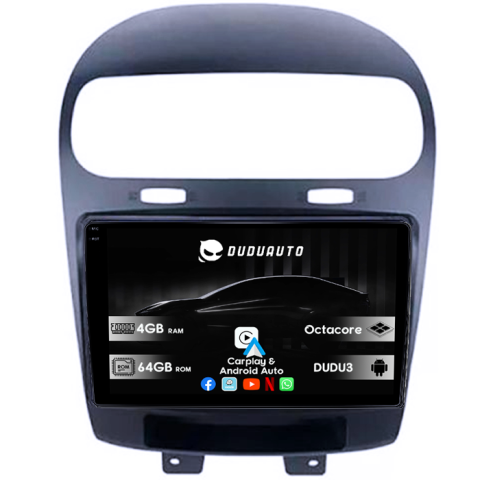 Journey 2009-2012 - Navigatie dedicata Fiat Freemont 2011-2021 DUDU3, 4GB RAM 64GB ROM, Octacore, Platforma 8581, Android, Display QLED 9", DSP, Carplay&AndroidAuto