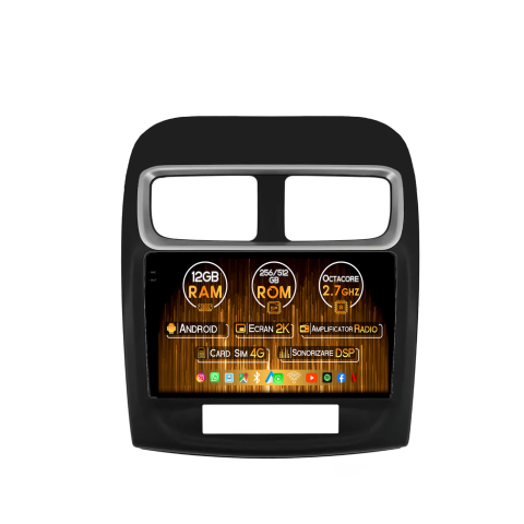 Navigatii Dedicate - Navigatie dedicata Dodge Avenger 2011-2014, 12GB RAM 256GB ROM, Android 14, Rezolutie 2K, Display QLED, 9", DSP, Carplay, Android Auto, Internet, Youtube, Waze, Wi Fi, USB