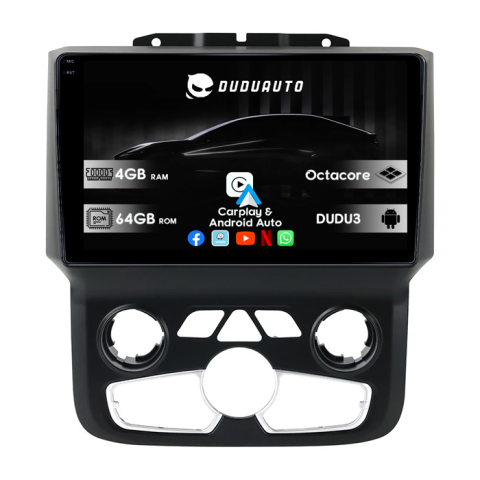 Navigatii Dedicate - Navigatie dedicata Dodge Ram 2013-2019 Clima DUDU3, 4GB RAM 64GB ROM, Octacore, Platforma 8581, Android, Display QLED 9", DSP, Carplay&AndroidAuto