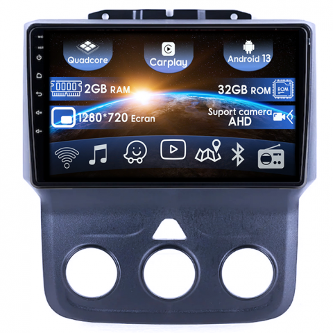RAM 2018 - (Resigilata) Navigatie dedicata Dodge RAM 2018, 2GB RAM 32GB ROM, Quad Core, Display 9" IPS Full HD, Carplay, Android 13, , Suport camere AHD
