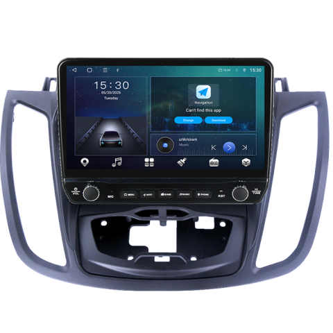 Navigatie dedicata Ford Kuga 2 Escape 3 2012-2019 Tesla cu butoane rotative model 2024, 4GB RAM 64GB ROM, Procesor Quadcore, Android 14, Display QLED 10", DSP, Carplay&Android Auto [6]