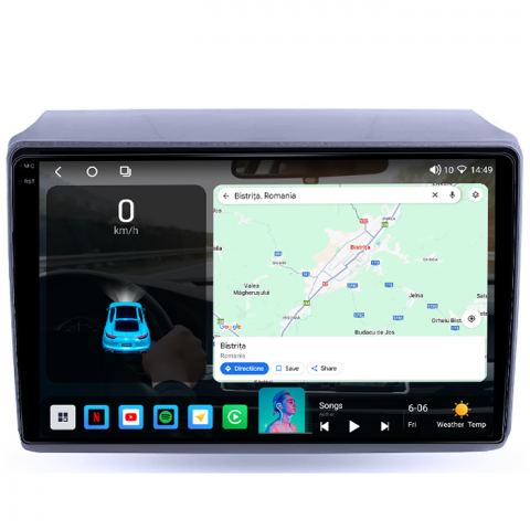 Navigatie dedicata Ducato 2020, 4GB RAM 64GB ROM, Octacore, Android 14, Display QLED 1K 9", Carplay&Android Auto, SIM 4G, Ventilator Activ [1]