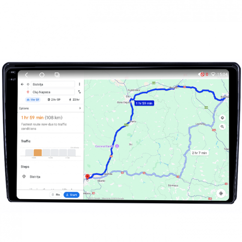 Navigatie dedicata Fiat 500L 2012-2017, 4GB RAM 64GB ROM, Octacore, Android 14, Display QLED 1K 9", Carplay&Android Auto, SIM 4G, Ventilator Activ [3]
