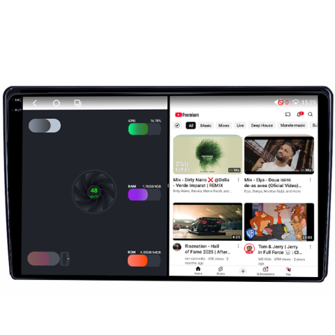 Navigatie dedicata Fiat 500L 2012-2017, 4GB RAM 64GB ROM, Procesor Qualcomm Octacore, Android 14, Rezolutie 2K, Display QLED 9", DSP, Carplay&Android Auto, SIM 4G4GB RAM 64GB ROM, Procesor Qualcomm Oc [2]
