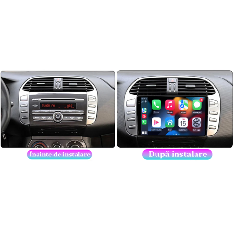 Navigatie dedicata Fiat Bravo 2007-2012, 4GB RAM 64GB ROM, Procesor Qualcomm Octacore, Android 14, Rezolutie 2K, Display QLED 9", DSP, Carplay&Android Auto, SIM 4G [5]