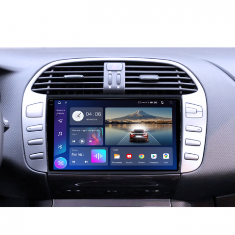 Navigatie dedicata Fiat Bravo 2008-2015, 4GB RAM 64GB ROM, Quadcore, Android 14, Display QLED 1K 9", DSP, Carplay&Android Auto, Suport camere AHD [1]