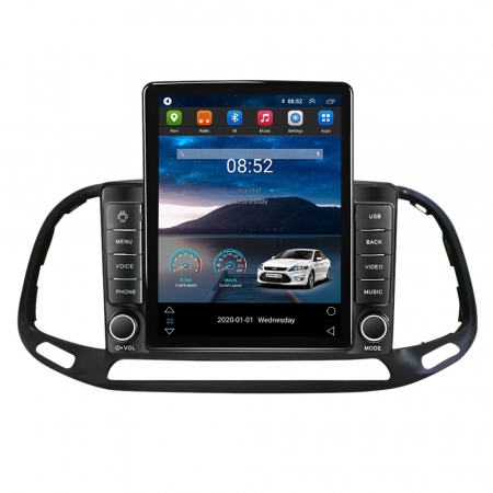 Fiat Doblo - Navigatie dedicata Fiat Doblo 2015-2019 ,Tesla Style, ANDROID 13,Carplay&Android Auto, 10 inch , 8+128GB, Internet, Aplicatii, Waze, Gps
