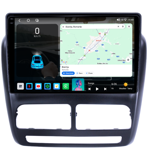 Navigatie dedicata Fiat Doblo 2015, 4GB RAM 64GB ROM, Procesor Qualcomm Octacore, Android 14, Rezolutie 2K, Display QLED 10", DSP, Carplay&Android Auto, SIM 4G [1]