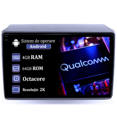 Ducato - Navigatie dedicata Fiat Ducato 2020, 4GB RAM 64GB ROM, Procesor Qualcomm Octacore, Android 14, Rezolutie 2K, Display QLED 9", DSP, Carplay&Android Auto, SIM 4G