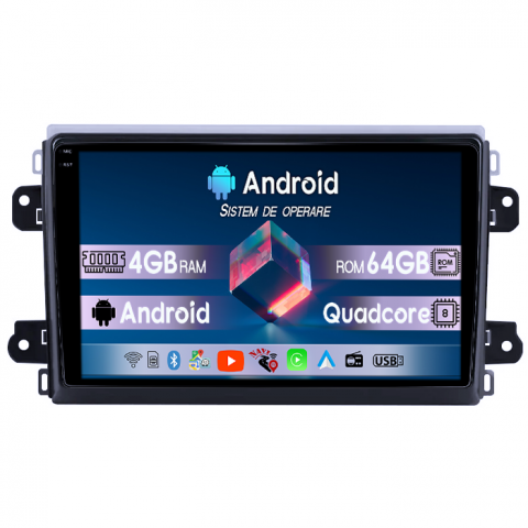 Ducato 2022+ - Navigatie dedicata Fiat Ducato 2022+, 4GB RAM 64GB ROM, Quadcore, Android 14, Display QLED 1K 9", DSP, Carplay&Android Auto, Suport camere AHD