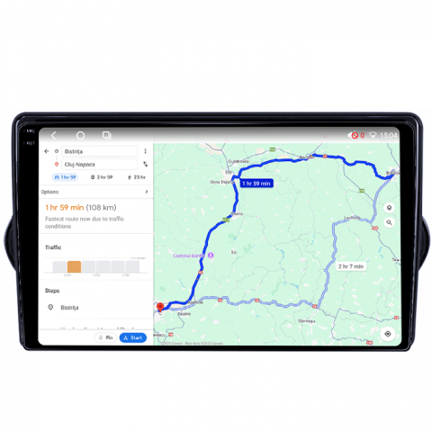 Navigatie dedicata Fiat Egea 2015-2018, 4GB RAM 64GB ROM, Octacore, Android 14, Display QLED 1K 9", Carplay&Android Auto, SIM 4G, Ventilator Activ [3]