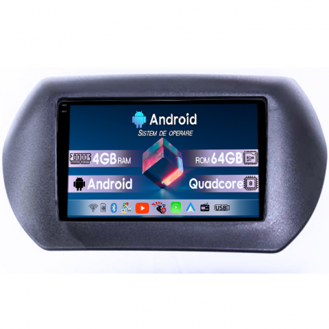 Citroen - Navigatie dedicata Fiat Fiorino 2008/Citroen Nemo/Peugeot Bipper, 4GB RAM 64GB ROM, Quadcore, Android 14, Display QLED 1K 10", DSP, Carplay&Android Auto, Suport camere AHD