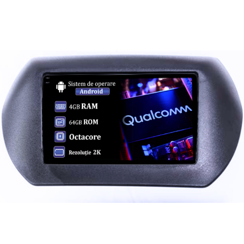Peugeot Bipper - Navigatie dedicata Fiat Fiorino 2008/Citroen Nemo/Peugeot Bipper, 4GB RAM 64GB ROM, Procesor Qualcomm Octacore, Android 14, Rezolutie 2K, Display QLED 10", DSP, Carplay&Android Auto, SIM 4G