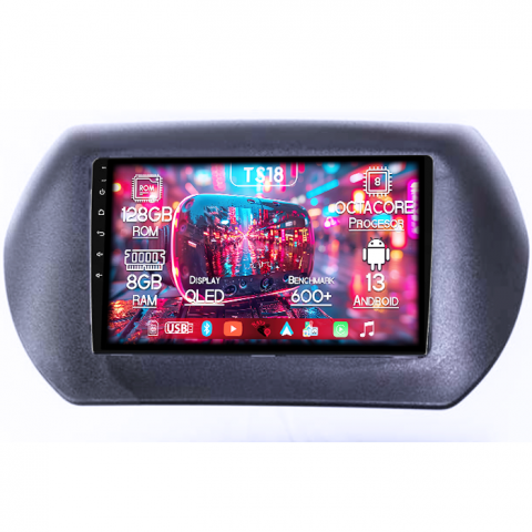 Citroen - Navigatie dedicata Fiat Fiorino 2008/Citroen Nemo/Peugeot Bipper, 8GB RAM 128GB ROM, Octacore, Platforma TS18, Android 13, Display QLED 10”, Suporta camera 360º, DSP, Carplay&Android Auto, SIM 4G, Ven