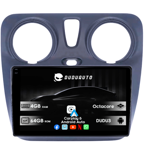 Navigatii Dedicate - Navigatie dedicata Dacia Dokker 2012 DUDU3, 4GB RAM 64GB ROM, Octacore, Platforma 8581, Android, Display QLED 9", DSP, Carplay&AndroidAuto