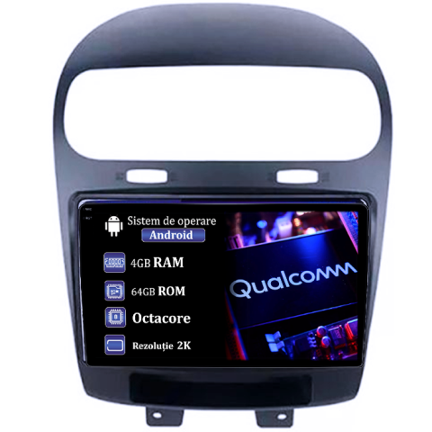 Freemont 2011-2021 - Navigatie dedicata Fiat Freemont 2011-2021, 4GB RAM 64GB ROM, Procesor Qualcomm Octacore, Android 14, Rezolutie 2K, Display QLED 9", DSP, Carplay&Android Auto, SIM 4G