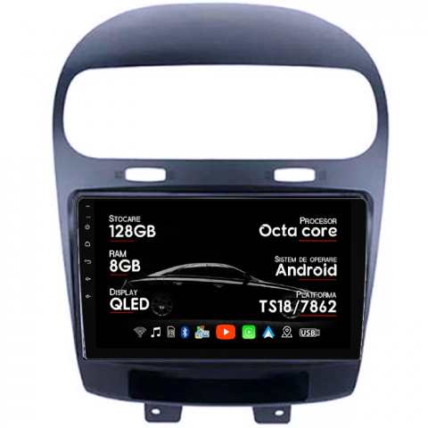 Freemont 2011-2021 - Navigatie dedicata Fiat Freemont 2011-2021, 8GB RAM 128GB ROM, Octacore, Platforma TS18, Android 14, Display QLED 9”, Suporta camera 360º, DSP, Carplay&Android Auto, SIM 4G, Ventilator Activ