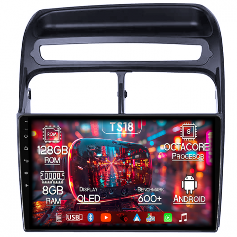 Linea - Navigatie dedicata Fiat Linea 2006-2012, 8GB RAM 128GB ROM, Octacore, Platforma TS18, Android 14, Display QLED 9”, Suporta camera 360º, DSP, Carplay&Android Auto, SIM 4G, Ventilator Activ