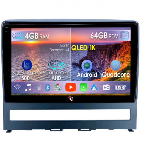 Perla 2009+ - Navigatie dedicata Fiat Perla 2009+, 4GB RAM 64GB ROM, Octacore, Android 14, Display QLED 1K 9", Carplay&Android Auto, SIM 4G, Ventilator Activ