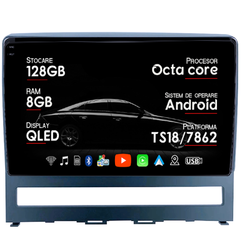 Perla 9 2009 Idea 2011 2014 - Navigatie dedicata Fiat Perla 9 2009 Idea 2011-2014, 8GB RAM 128GB ROM, Octacore, Platforma TS18, Android 13, Display QLED 9”, Suporta camera 360º, DSP, Carplay&Android Auto, SIM 4G, Ventilator Activ