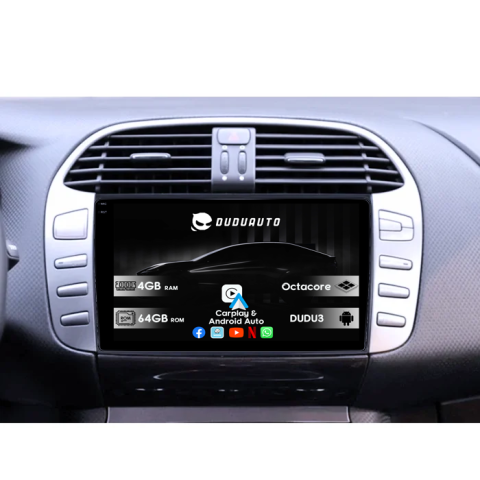 Bravo - Navigatie dedicata Fiat Bravo 2008-2015 DUDU3, 4GB RAM 64GB ROM, Octacore, Platforma 8581, Android, Display QLED 9", DSP, Carplay&AndroidAuto