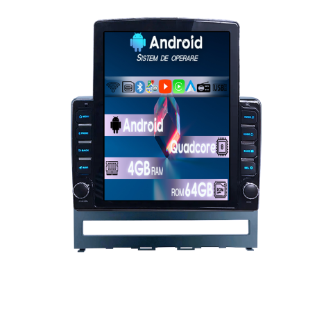 Perla 2009+ - Navigatie dedicata Fiat Perla 9 2009 Idea 2011 2014 Tesla Style, 4GB RAM 64GB ROM, Procesor Quadcore, Android 14, Display QLED 9.7", DSP, Carplay&Android Auto