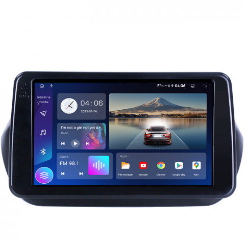 Navigatie dedicata Fiat Qubo 2008-2017,4GB RAM 64GB ROM, Quadcore, Android 14, Display QLED 1K 9", DSP, Carplay&Android Auto, Suport camere AHD [1]