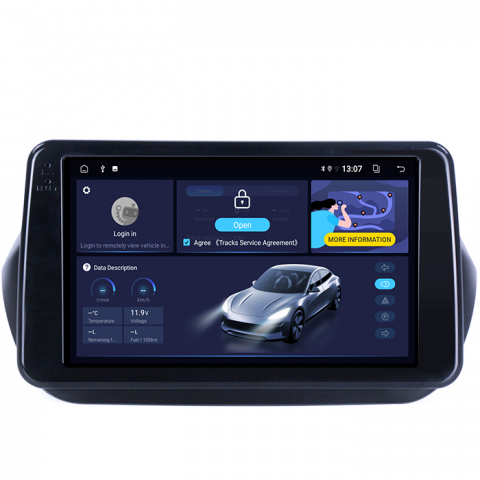 Navigatie dedicata Fiat Qubo 2008-2017, 8GB RAM 128GB ROM, Octacore, Platforma TS18, Android 13, Display QLED 9”, Suporta camera 360º, DSP, Carplay&Android Auto, SIM 4G, Ventilator Activ [1]