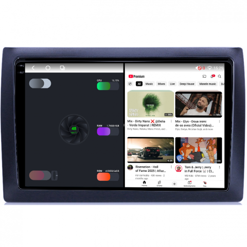 Navigatie dedicata Fiat Stilo 2010, 4GB RAM 64GB ROM, Octacore, Android 14, Display QLED 1K 9", Carplay&Android Auto, SIM 4G, Ventilator Activ [2]
