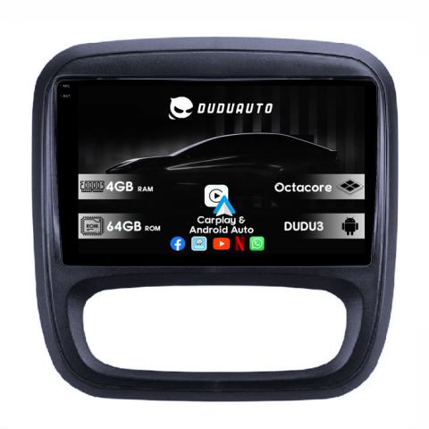 Talento 2016+ - Navigatie dedicata Fiat Talento 2016+ DUDU3, 4GB RAM 64GB ROM, Octacore, Platforma 8581, Android, Display QLED 9", DSP, Carplay&AndroidAuto