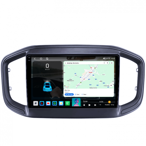 Navigatie dedicata Fiat Strada 2021, 4GB RAM 64GB ROM, Octacore, Android 14, Display QLED 1K 9", Carplay&Android Auto, SIM 4G, Ventilator Activ [1]