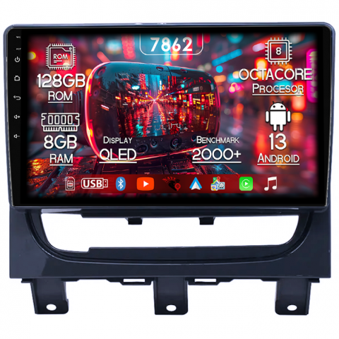 Strada Idea 2012-2016 - Navigatie dedicata Fiat Strada Idea 2012-2016, 8GB RAM 128GB ROM, Octacore, Platforma 7862,Android 13, Display QLED 9”, Suporta camera 360º, DSP, Carplay&Android Auto, SIM 4G, Ventilator Activ