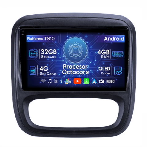 Talento 2016+ - Navigatie dedicata Fiat Talento 2016+, 4GB RAM 32GB ROM, Octacore, Android 14, Display QLED 1K 9", DSP, Carplay&Android Auto, SIM 4G, Bluetooth, Ventilator Activ