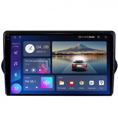 Navigatie dedicata Fiat TIPO, Egea 2015, 4GB RAM 64GB ROM, Quadcore, Android 14, Display QLED 1K 9", DSP, Carplay&Android Auto, Suport camere AHD [1]