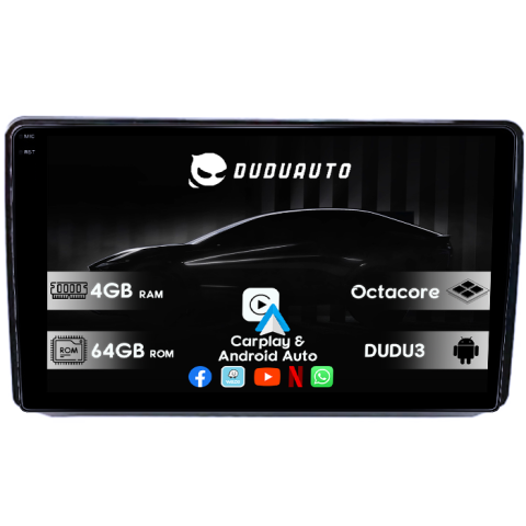 Fiat Vlaggio - Navigatie dedicata Fiat Viaggio/Ottimo DUDU3, 4GB RAM 64GB ROM, Octacore, Platforma 8581, Android, Display QLED 9", DSP, Carplay&AndroidAuto