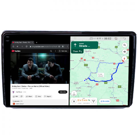 Navigatie dedicata Fiat Viaggio/Ottimo, 4GB RAM 64GB ROM, Quadcore, Android 14, Display QLED 1K 9", DSP, Carplay&Android Auto, Suport camere AHD [3]