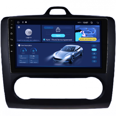 (Resigilata) Navigatie dedicata Focus 2004-2011 Clima Automata, Neagra, 2GB RAM 32GB ROM, Quad Core, Display 9" IPS Full HD, Carplay&Android Auto, Android 14, Suport camere AHD [3]