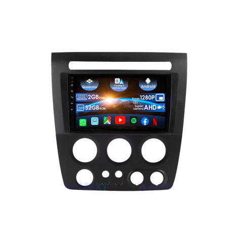 Hummer - (Resigilata) Navigatie dedicata Hummer H3 2005-2010, 2GB RAM 32GB ROM, Quad Core, Display 9" IPS Full HD, Carplay&Android Auto, Android 14, Suport camere AHD