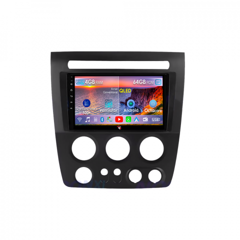 Hummer - Navigatie dedicata Hummer H3 2005-2010, 4GB RAM 64GB ROM, Octacore, Android 14, Display QLED 9", DSP, Carplay&Android Auto, SIM 4G, Ventilator Activ