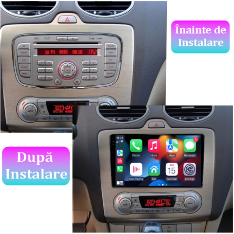 Navigatie dedicata Focus 2004-2011 Clima Automata, Neagra, 4GB RAM 64GB ROM, Procesor Qualcomm Octacore, Android 14, Rezolutie 2K, Display QLED 9", DSP, Carplay&Android Auto, SIM 4G [6]