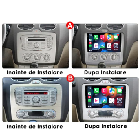 Navigatie dedicata Focus 2004-2011 Clima Manuala, Neagra, 4GB RAM 64GB ROM, Procesor Qualcomm Octacore, Android 14, Rezolutie 2K, Display QLED 9", DSP, Carplay&Android Auto, SIM 4G [6]
