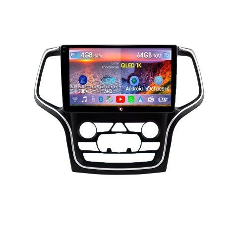 Grand Cherokee 2014-2017 - Navigatie dedicata Jeep Grand Cherokee 2014-2017, 4GB RAM 64GB ROM, Octacore, Android 14, Display QLED 9", DSP, Carplay&Android Auto, SIM 4G, Ventilator Activ
