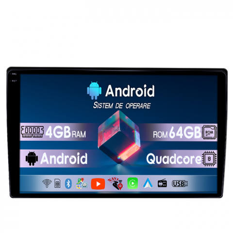 Navigatii Dedicate - Navigatie dedicata Mercedes Benz W209, W203, 4GB RAM 64GB ROM, Quadcore, Android 14, Display QLED  9", DSP, Carplay&Android Auto, Suport camere AHD
