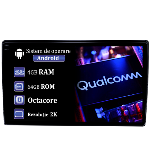 C-Class W203 - Navigatie dedicata Mercedes Benz W209, W203, 4GB RAM 64GB ROM, Procesor Qualcomm Octacore, Android 14, Rezolutie 2K, Display QLED 9", DSP, Carplay&Android Auto, SIM