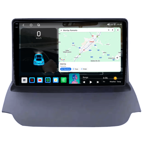 Navigatie dedicata Ford Ecosport 2013-2017, 4GB RAM 64GB ROM, Procesor Qualcomm Octacore, Android 14, Rezolutie 2K, Display QLED 9", DSP, Carplay&Android Auto, SIM 4G [2]