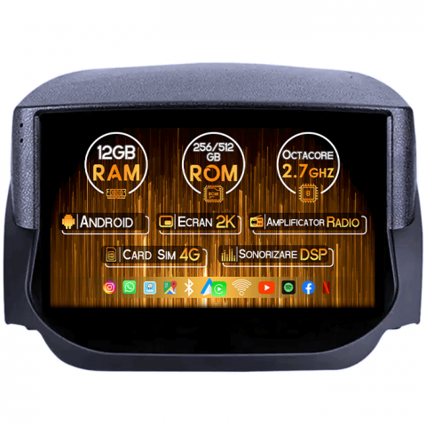 Ford - Navigatie dedicata Ford EcoSport 2014-2018, 12GB RAM 256GB ROM, Android 13, Rezolutie 2K, Display QLED, 9", DSP, Carplay, Android Auto, Internet, Youtube, Waze, Wi Fi, USB