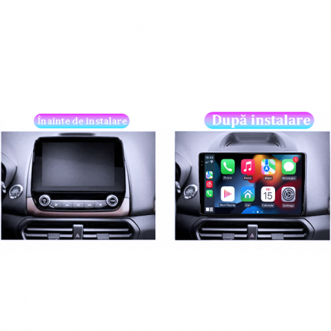 Navigatie dedicata Ford Fiesta 2018+, 12GB RAM 256GB ROM, Android 13, Rezolutie 2K, Display QLED, 9", DSP, Carplay, Android Auto, Internet, Youtube, Waze, Wi Fi, USB [4]