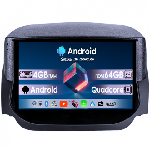 Navigatii Dedicate - Navigatie dedicata Ford EcoSport 2014-2018, 4GB RAM 64GB ROM, Quadcore, Android 14, Display QLED 1K 9", DSP, Carplay&Android Auto, Suport camere AHD